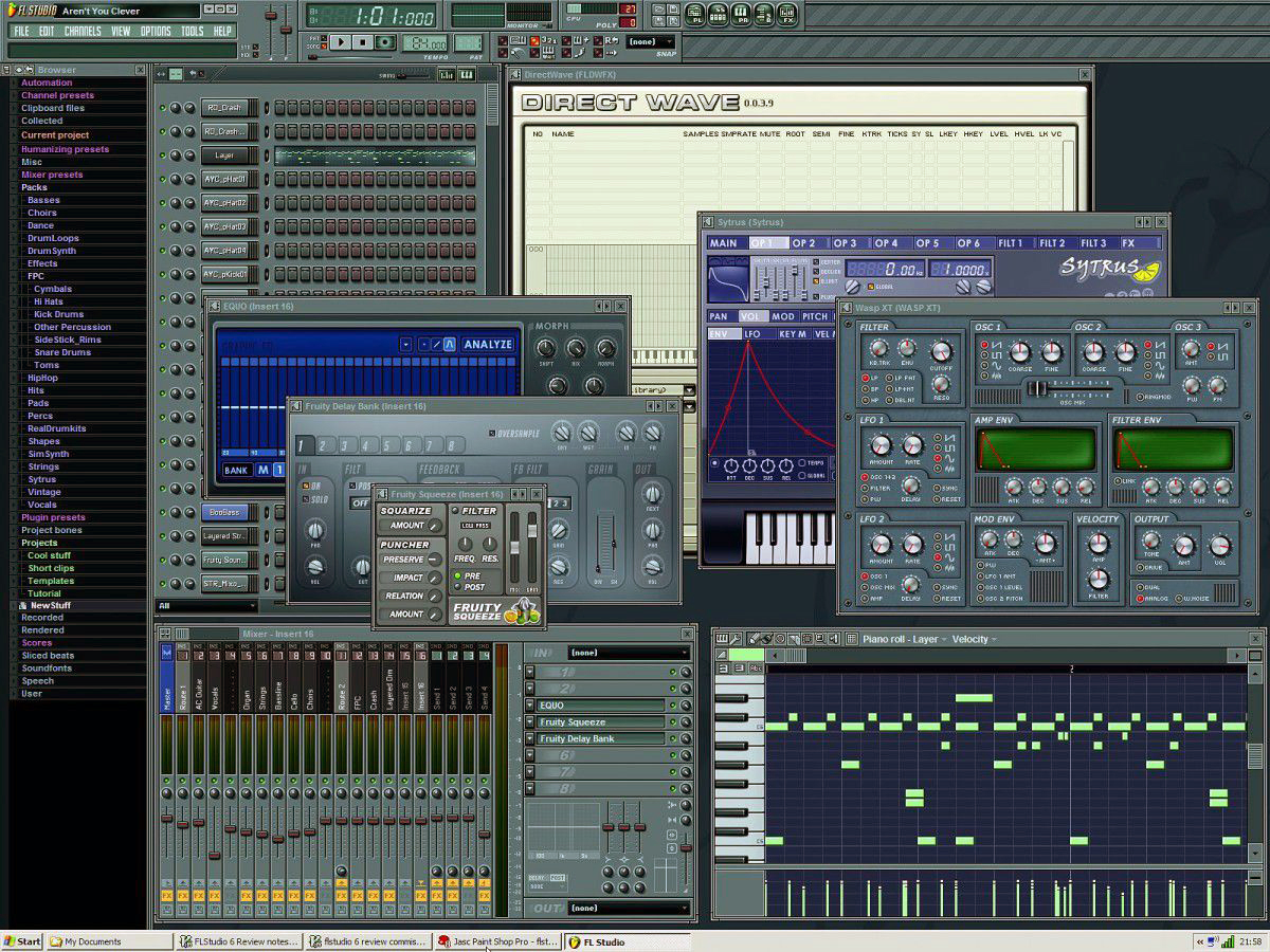 The virtual instruments and softwares that LUCHEN Watson used in 2005.