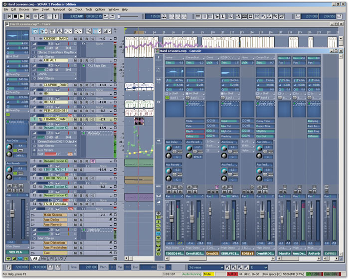 The virtual instruments and softwares that LUCHEN Watson used in 2005.