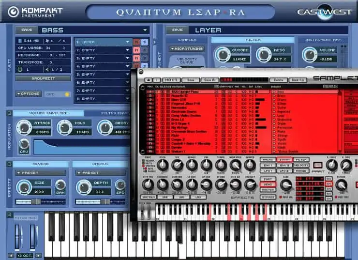 Virtual instruments and software used by LUCHEN Watson in 2005.